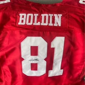 Anquan Boldin stitched signed 49ers jersey
